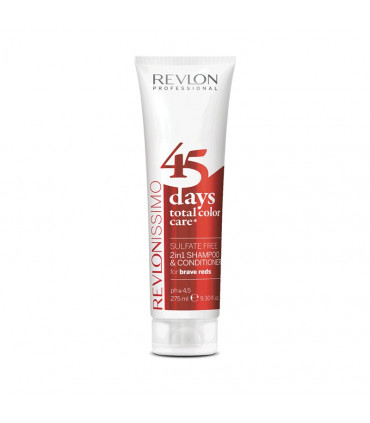 Revlon Professional Revlonissimo 45Days Color Care Rouge 275ml Shampooing et après-shampooing 2 en 1 pour cheveux roux - 1