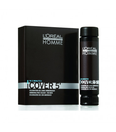 L'Oréal professionnel Homme Cover 5 3x50ml 5 Kleur: lichtbruin. Mannelijke kleurbehandeling zonder ammoniak voor grijs of wit ha