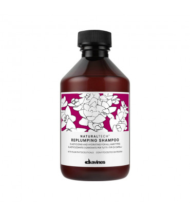 Davines REPLUMPING Shampoo 250ml Zacht reinigende shampoo die het haar elasticiteit, hydratatie, glans en bescherming geeft. - 1