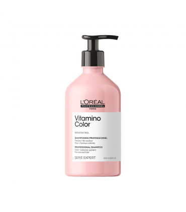 L'Oréal professionnel Série Expert Vitamino Color Shampooing 500ml Shampooing fixateur de couleur à rincer pour cheveux colorés 