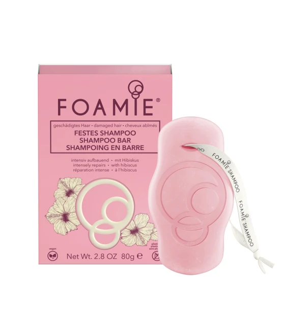 Foamie Shampooing en Barre Hibiskiss Pour cheveux abimés 80g  | Cel...