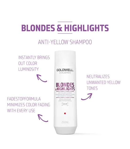 Goldwell Dualsenses Blondes & Highlights Shampooing Anti-Reflets Ja...