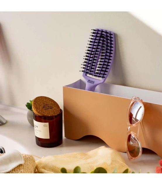 Olivia Garden Fingerbrush Care Iconic Boar & Nylon Lavender Medium ...