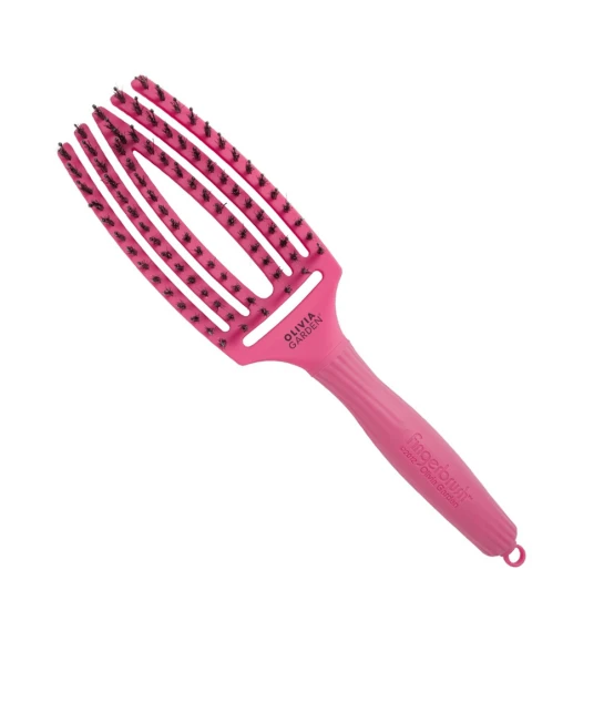 Olivia Garden Fingerbrush Care Iconic Boar & Nilon Hot Pink Medium ...