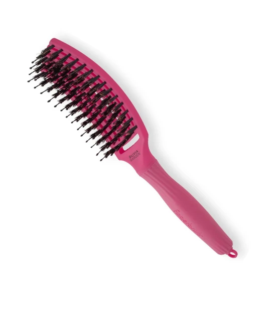 Olivia Garden Fingerbrush Care Iconic Boar & Nilon Hot Pink Medium ...