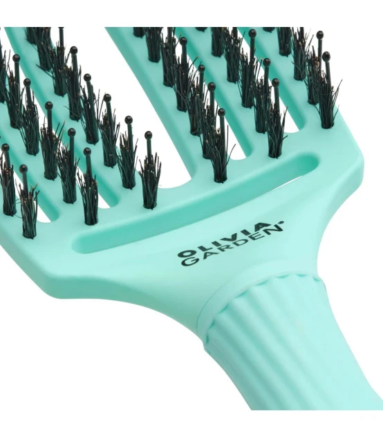Olivia Garden Fingerbrush Care Iconic Boar & Nylon Mint Medium  | C...