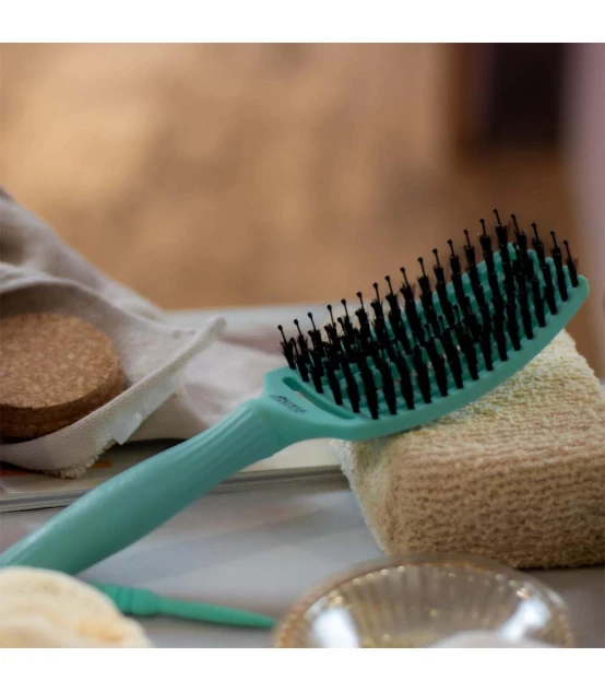 Olivia Garden Fingerbrush Care Iconic Boar & Nylon Mint Medium  | C...