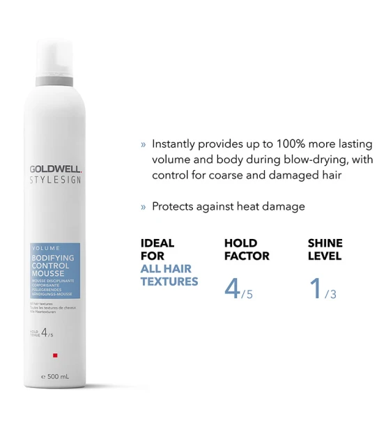 Goldwell Stylesign Volume Bodifying Control Mousse 500ml  | Celini.be