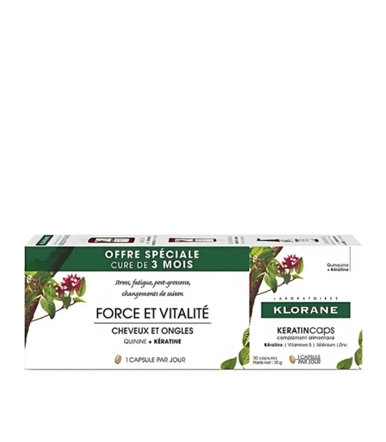 Klorane Keratinecap Cheveux et Ongles 30x20g  | Celini.be