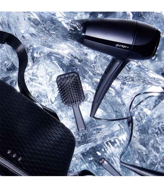 ghd Gift Set Travel Hair Dryer Flight et Mini Paddle Brush  | Celin...