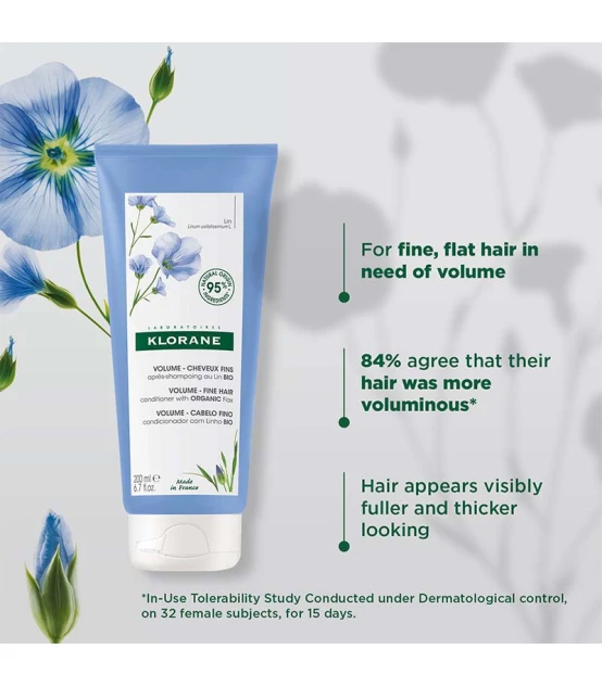 Klorane Conditioner met Bio Vlas 200ml  | Celini.be