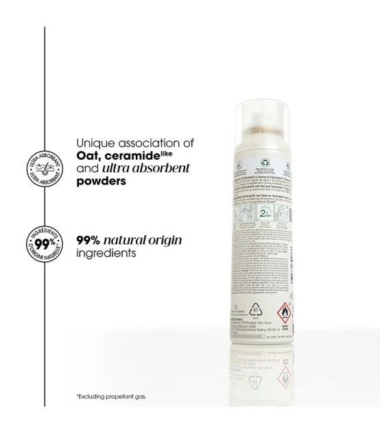 Klorane Droogshampoo Ultramild met Haver & Ceramide Donker Haar 150...