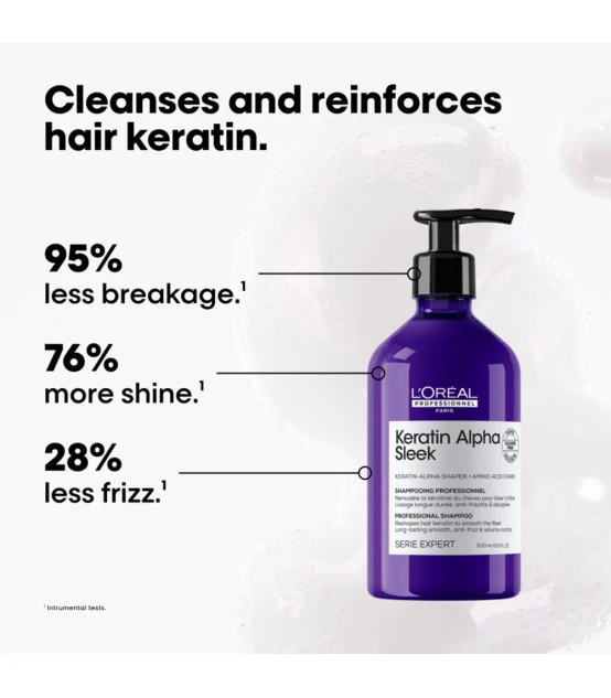 L'Oréal Professionnel Keratin Alpha Sleek Shampooing 500ml  | Celin...