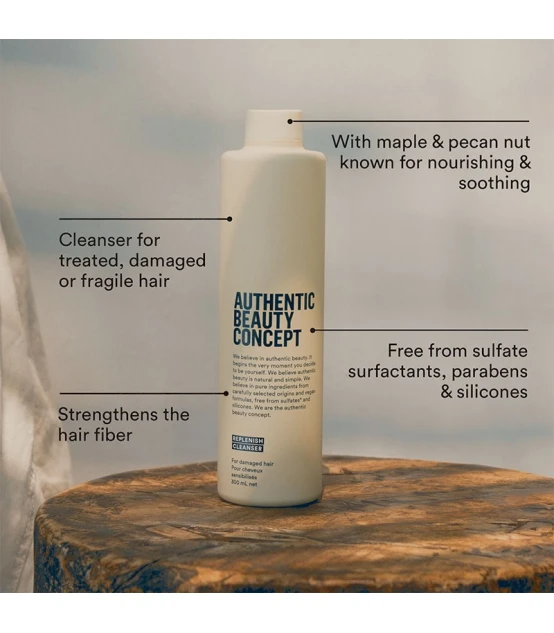 Authentic Beauty Concept Replenish Cleanser 300ml  | Celini.be