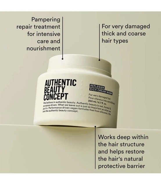 Authentic Beauty Concept Replenish Rich Cream Mask 200ml  | Celini.be